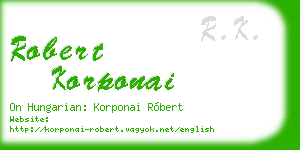 robert korponai business card
